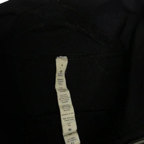 Lululemon Nice Asana Long Sleeve Jacket in Black / Pow  Stripe Split Pea Size 4 - Picture 12 of 13